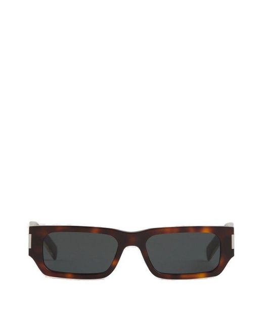 Saint Laurent Gray Rectangular Frame Sunglasses for men