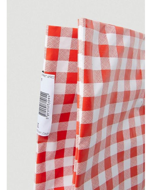 PROTOTYPES Check Pattern Tote Bag in Red | Lyst
