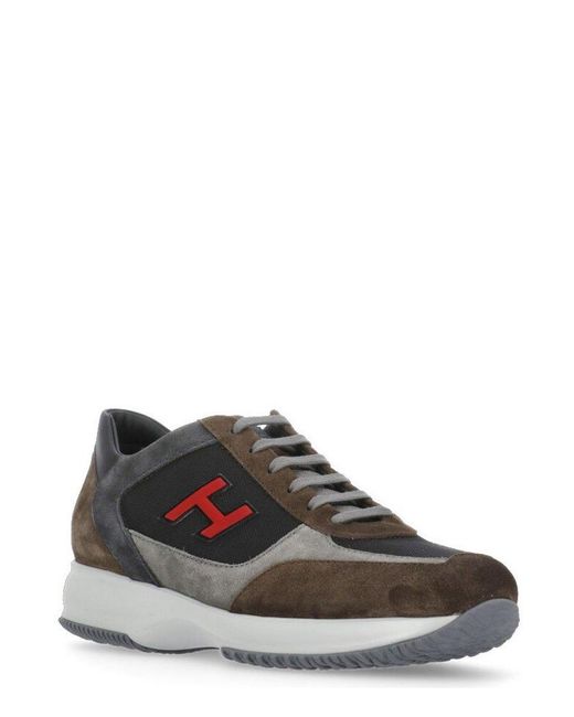 Hogan Black Interactive Lace-up Sneakers for men
