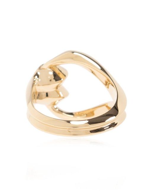 Saint Laurent Metallic Brass Ring,