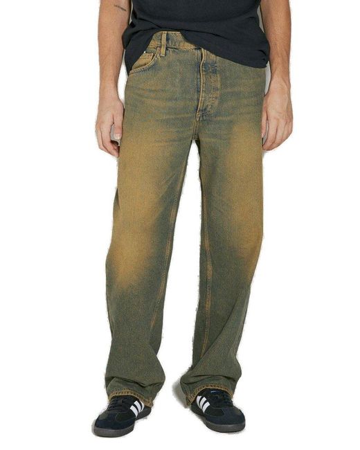 Eytys Green Rust-effect Jeans