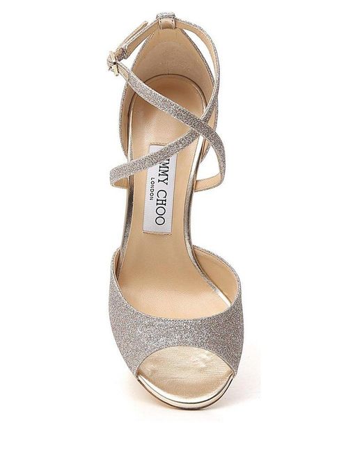 Jimmy Choo Metallic Emsy 85 Sandals