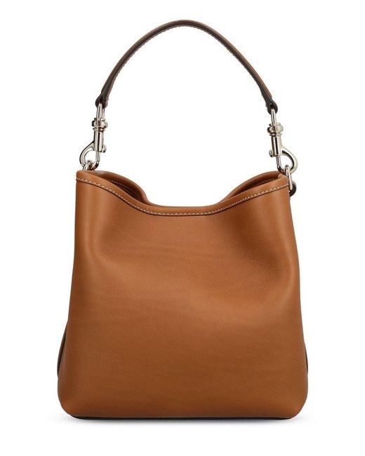 バッグ・カバンその他 GUCCI Mini GG Emblem bucket bag brown Gucci Gg Emblem Mini Bucket Bag in Brown | Lyst