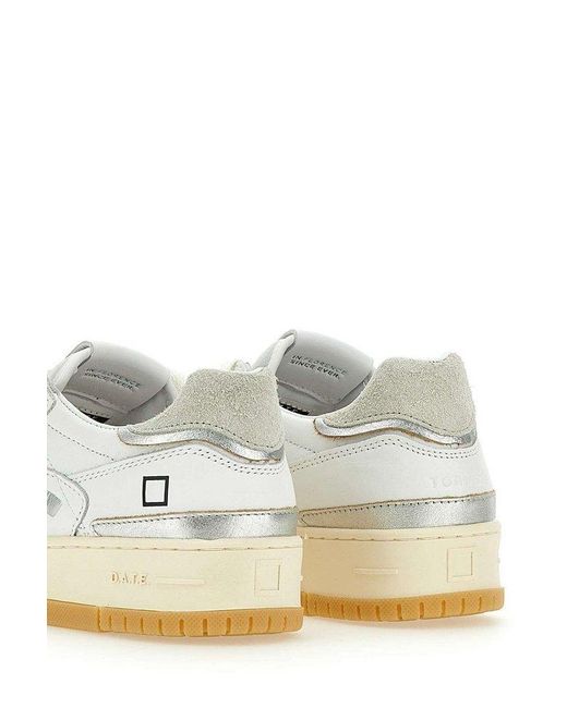 Date White Low-Top Lace-Up Sneakers