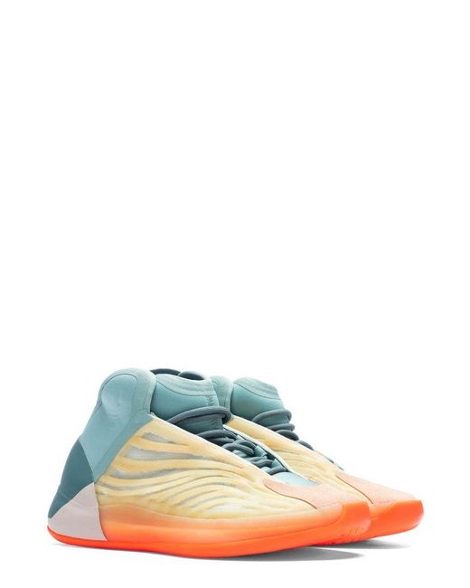 Adidas Green Yeezy Quantum Lace-Up Sneakers for men