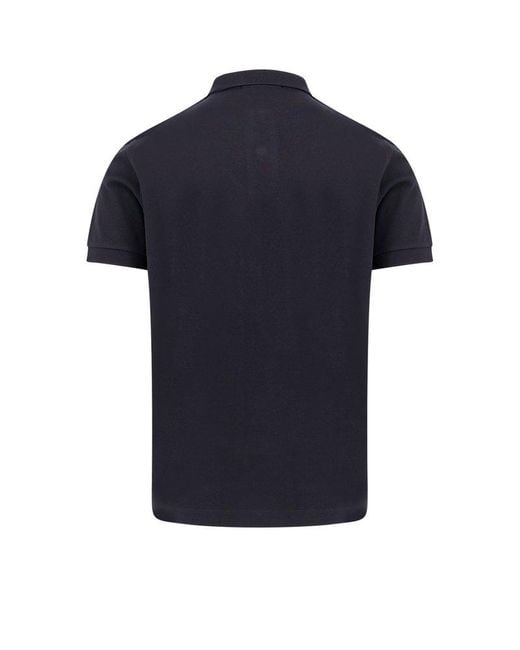 Stone Island Blue Logo Patch Short-Sleeved Polo Shirt for men