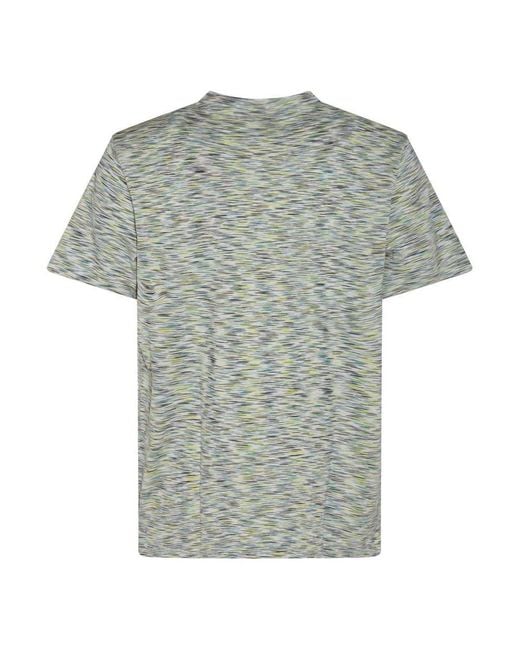 Missoni Gray Striped Crewneck T-shirt for men