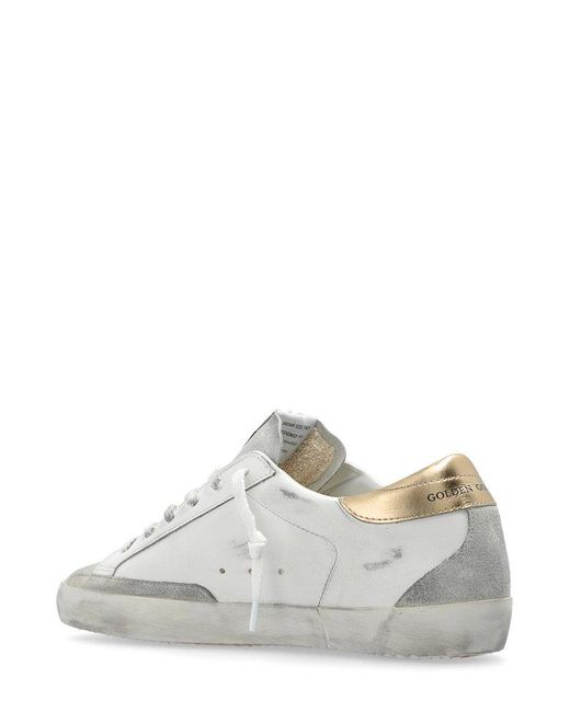 Golden Goose Deluxe Brand White Super Star Embellished Sneakers