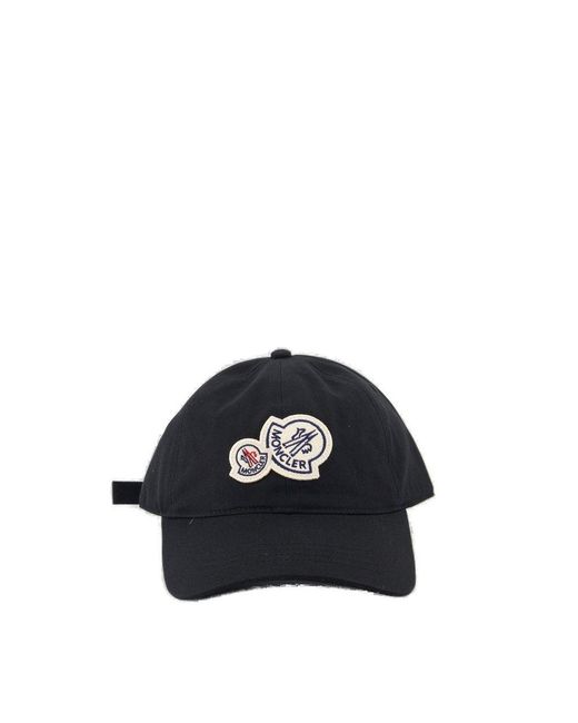 Moncler Blue Double Logo Patch Baseball Hat for men