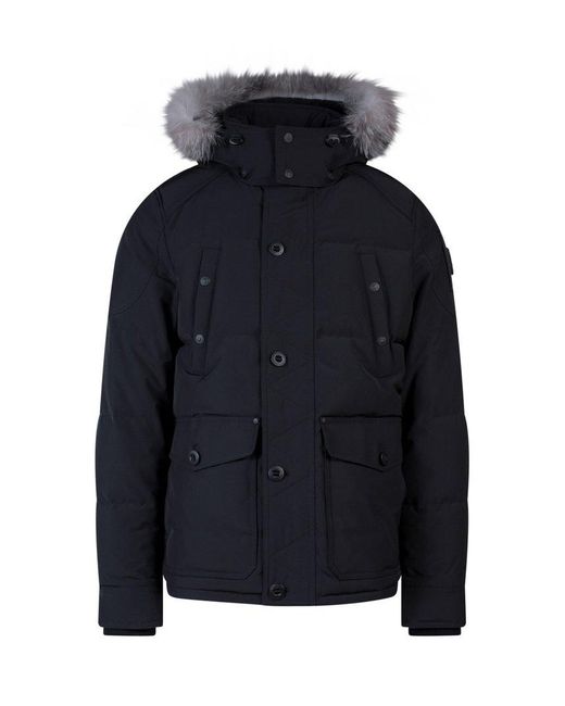 Moose Knuckles Cotton Shippagan Down Jacket in Black for Men | Lyst