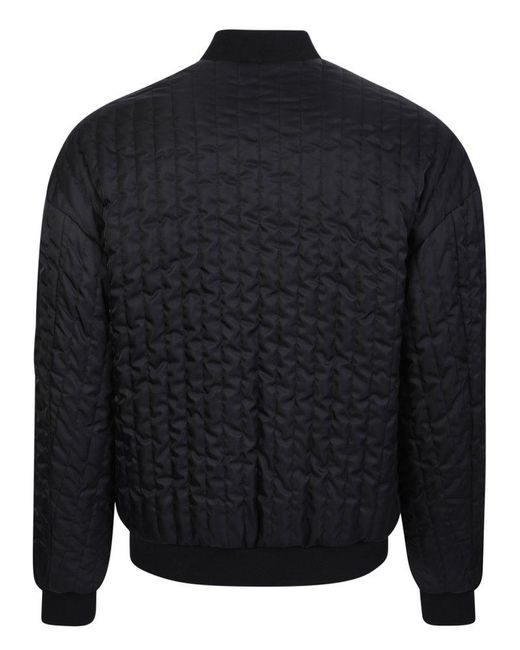 DSquared² Blue Long Sleeved Quilted Zip-up Jacket for men