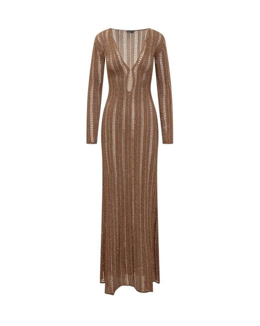 Tom Ford Natural Long Knitted Dress