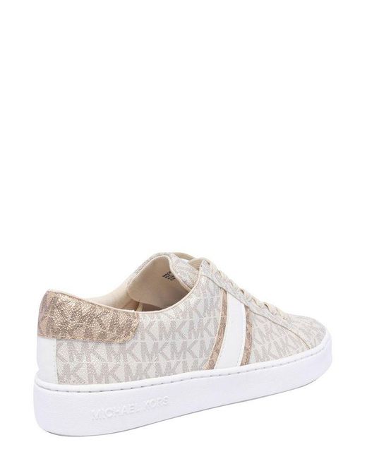MICHAEL Michael Kors Monogram-printed Lace-up Sneakers in White | Lyst