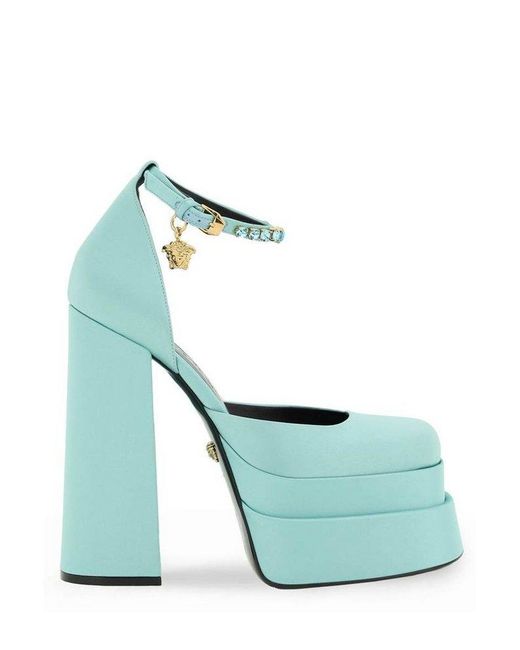 satin platforms versace