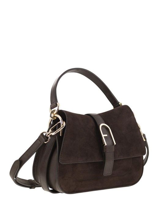 Furla Brown Flow Mini Top Handle Bag