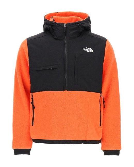 Mens orange north shop face hoodie