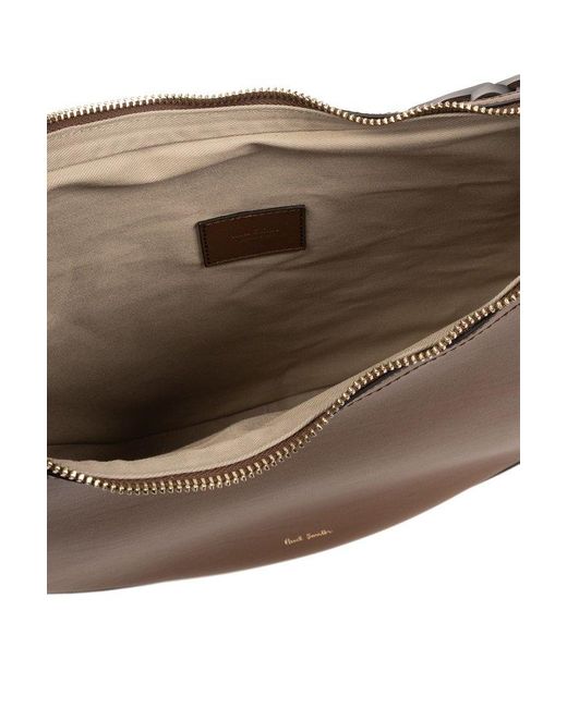 Paul Smith Brown Leather Hobo Shoulder Bag,