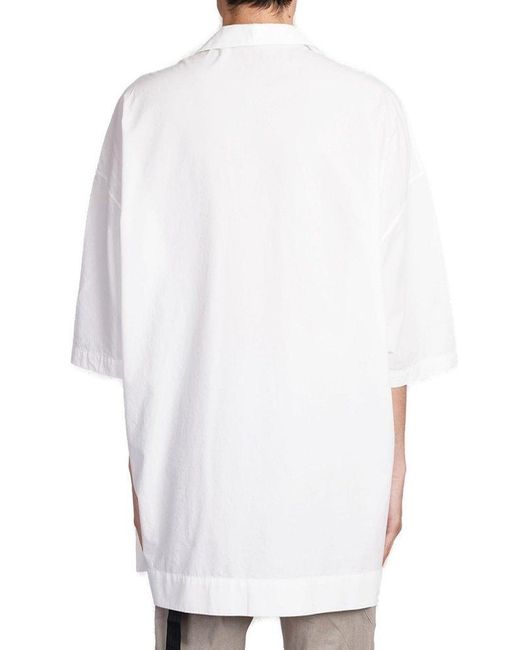 Rick Owens White Magnum Tommy Short-sleeved Shirt for men