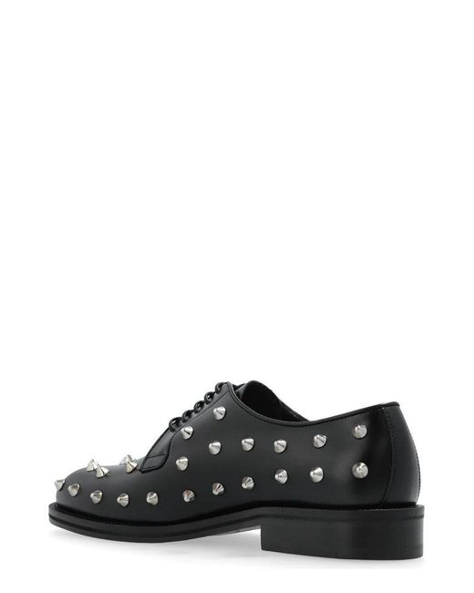 DSquared² Black Allover Studs Derby Shoes for men