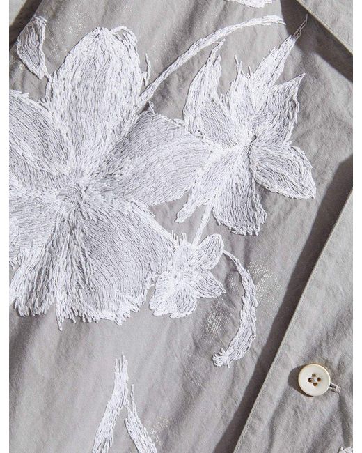 Jil Sander Gray Embroidered Shirt for men