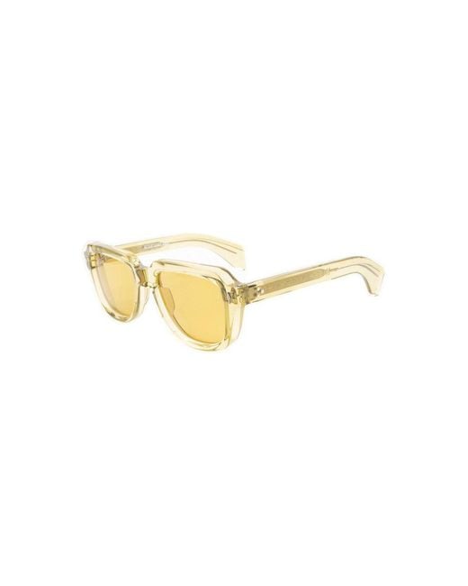 Jacques Marie Mage Yellow Suqare Frame Sunglasses