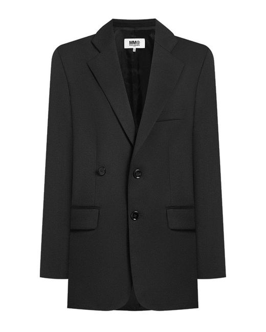 MM6 by Maison Martin Margiela Black Single-breasted Buttoned Jacket