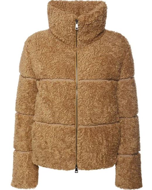 Moncler Brown 'segura' Faux Fur Jacket