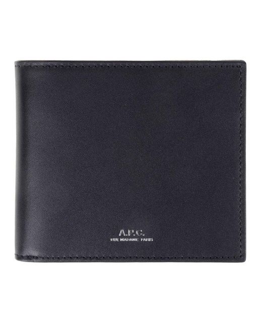 A.P.C. Blue Aly Bifold Wallet for men