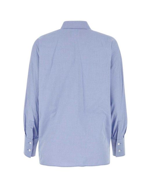 Max Mara Studio Light-blue Cotton Garenna Shirt