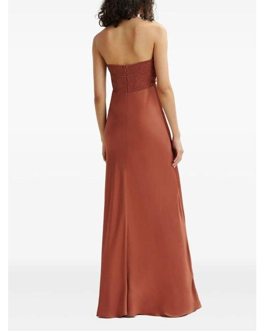 Essentiel Antwerp Red Hierro Strapless Maxi Dress