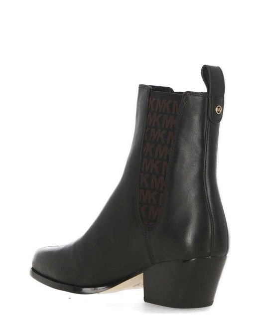 MICHAEL Michael Kors Black Kinlee Pointed Toe Ankle Boots