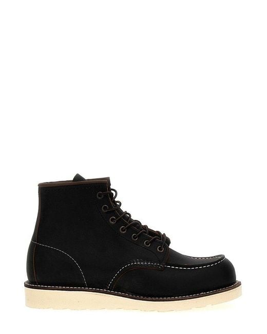 Red Wing Black Classic Moc Ankle Boots for men