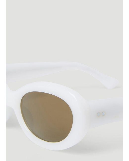 Dries Van Noten Natural Oval Frame Sunglasses