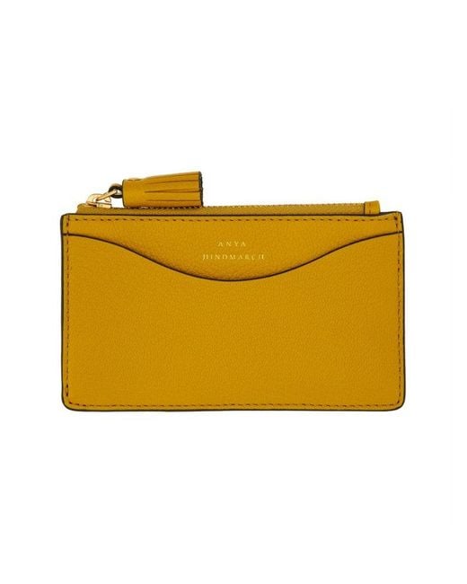 Anya Hindmarch Yellow Leather Card Holder