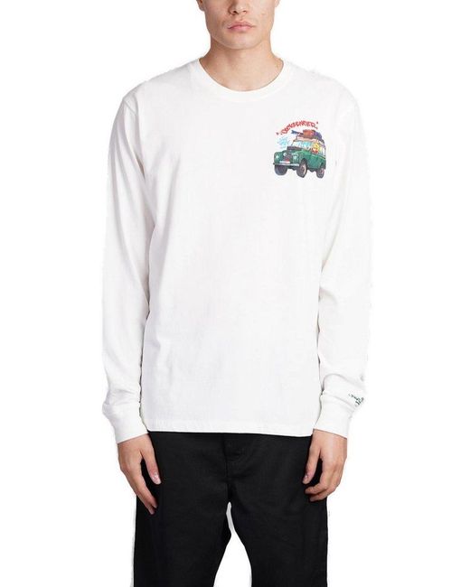 Mc2 Saint Barth White Luton Long Sleeved T-Shirt for men