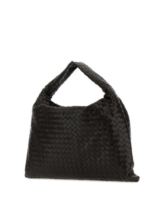 Bottega Veneta Black Hop Large Intrecciato-leather Shoulder Bag