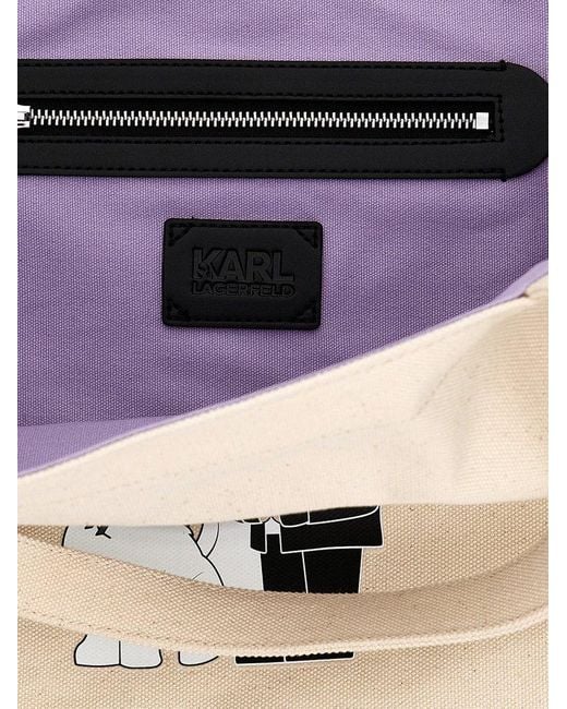 Karl Lagerfeld Natural K/ikonik Tote Bag