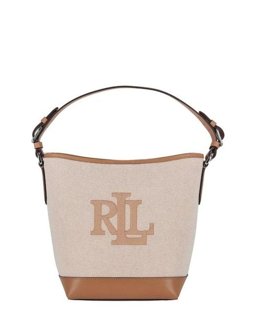 Ralph Lauren Natural Medium Witley Bucket Bag