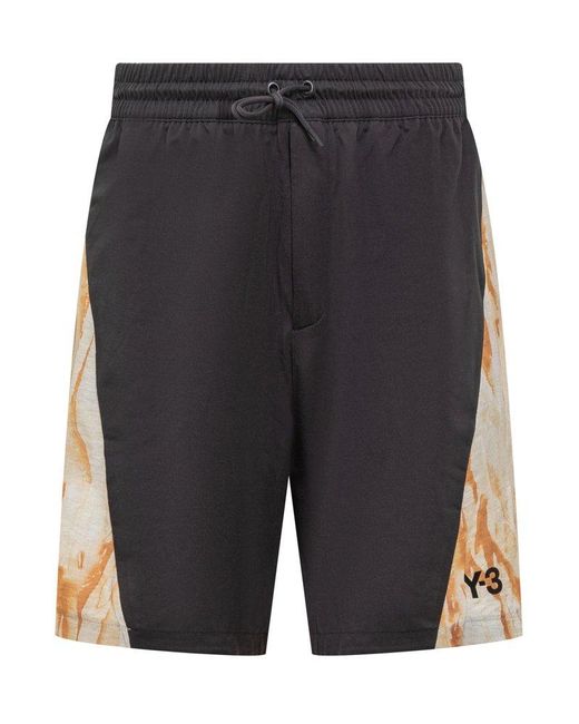 Y-3 Gray Rust Dye Shorts for men