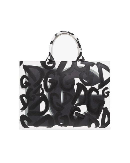 Dolce & Gabbana Black 'dg Daily Large' Shopper Bag