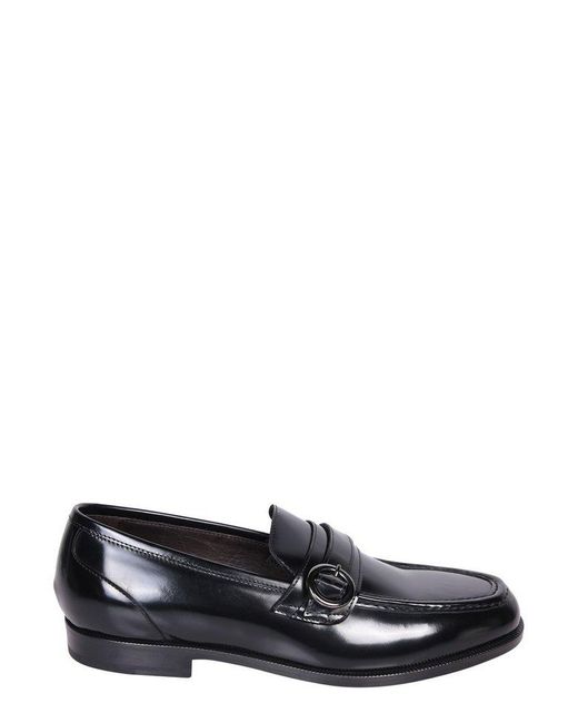 Tagliatore Gray Buckle-detailed Slip-on Loafers for men