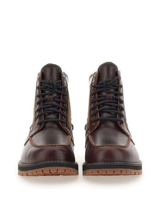 Timberland Brown Lace-Up Boots for men