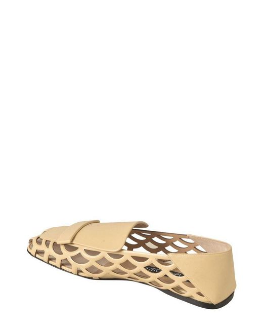 Sergio Rossi Natural Sr1 Mermaid Cut-out Loafers