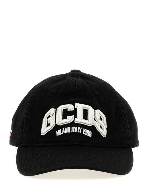 Gcds Black Logo Embroidery Cap Hats for men