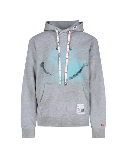 Maison Mihara Yasuhiro Blue Smiley Face" Hoodie for men