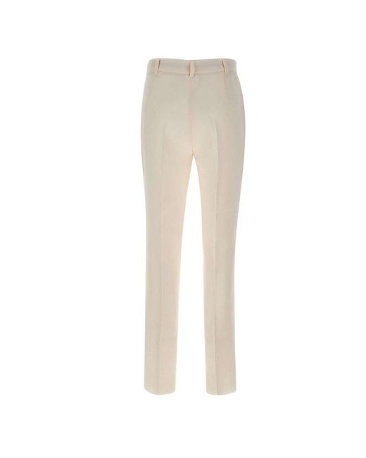 Max Mara White High Waist Straight Leg Pants