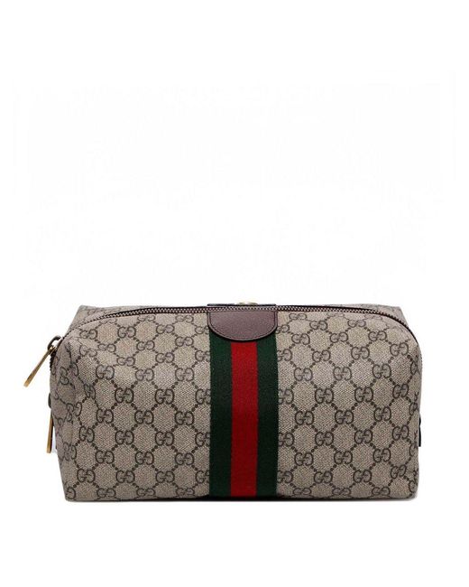 Gucci Gray Ophidia GG Toiletry Bag for men