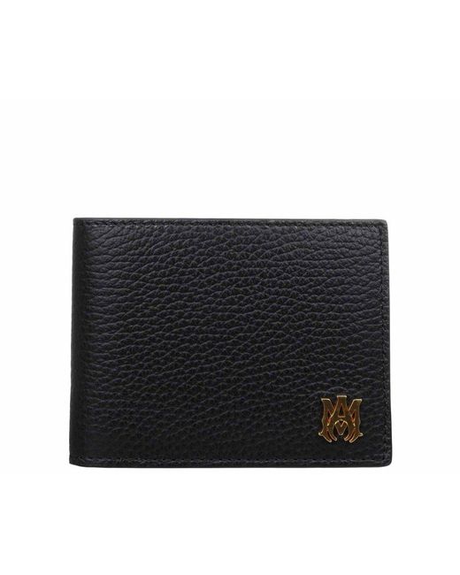 Amiri Leather Logo Plaque Bi-fold Wallet in Black for Men | Lyst UK