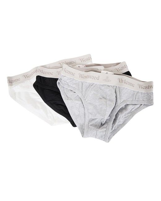 Vivienne Westwood White Three Pack Slip Band for men