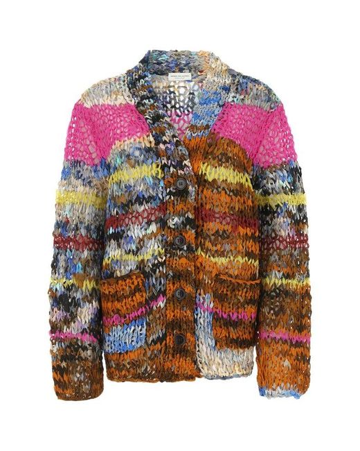 Dries Van Noten Multicolor Knitted Oversized-fit Cardigan